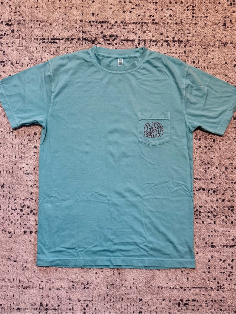 Cotton Heritage Playa Bowls 100% Cotton Pocket T-shirt MED/Mint Green